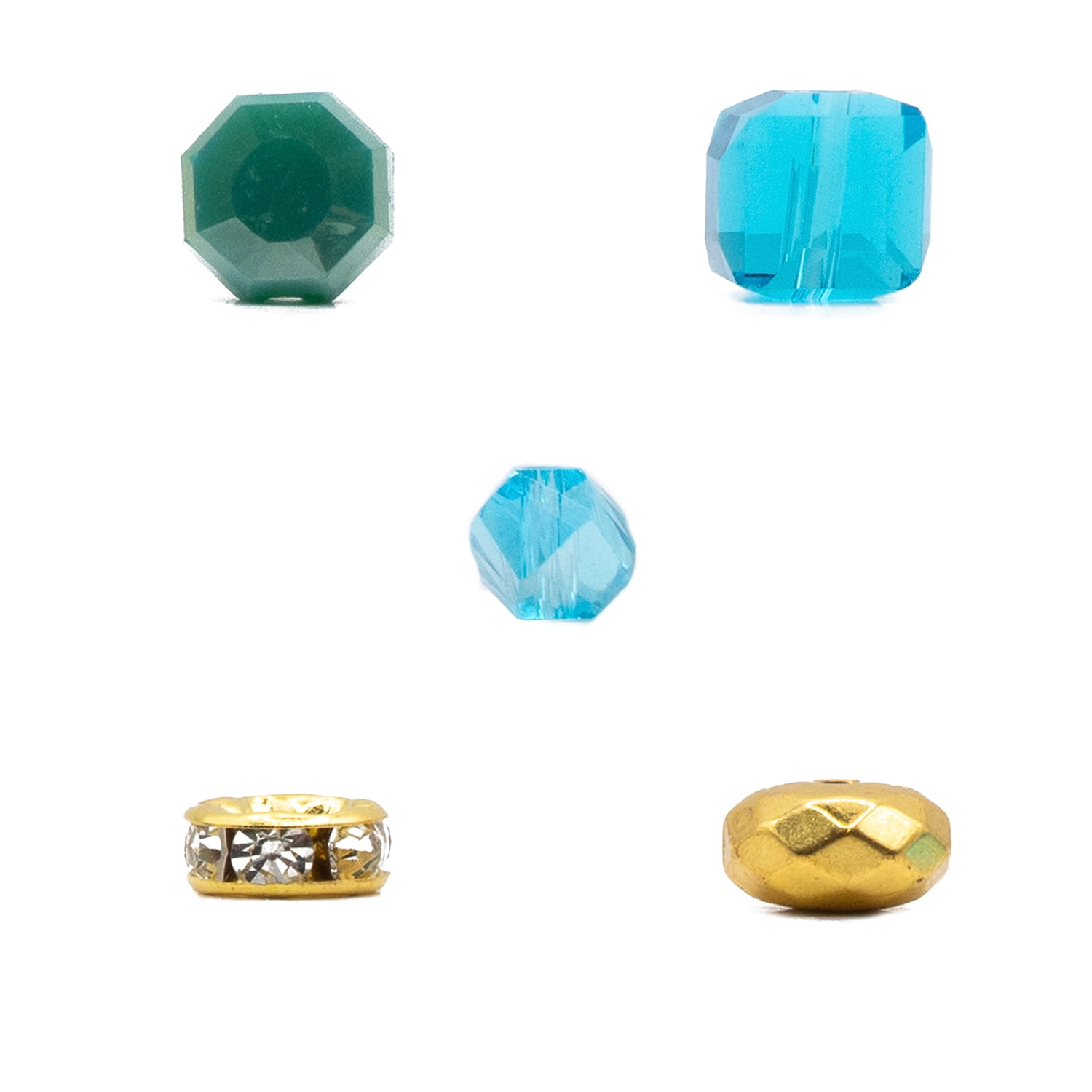 (2 pack) Jesse James Glass Strand Beads Trio – Teal, 1 Piece, Multi-Purpose for Teens and Adults