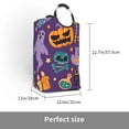 thumbnail image 3 of XMXT Collapsible Laundry Basket Hamper, Pumpkin Ghost Purple Background Large Laundry Bag Clothes Hamper with Aluminum Handle, 50L, 3 of 7