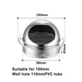 thumbnail image 2 of Grille de Sortie d'Air Murale Extérieure en Acier Inoxydable Couverture de Ventilation de Chauffage Ronde, 2 of 8
