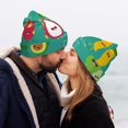 thumbnail image 5 of Pofeuu Tropical Fruit Print Beanie Hat for Men Women Knit Winter Hat Warm Cuffed Skull Beanie Slouchy Soft Unisex, 5 of 6