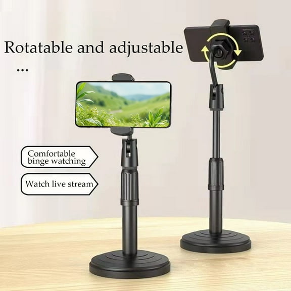 Lifetechs Mobile Phone Holder Universal Table Cell Phone Stand Retractable Adjustable Phone Mount for Live Broadcast Video