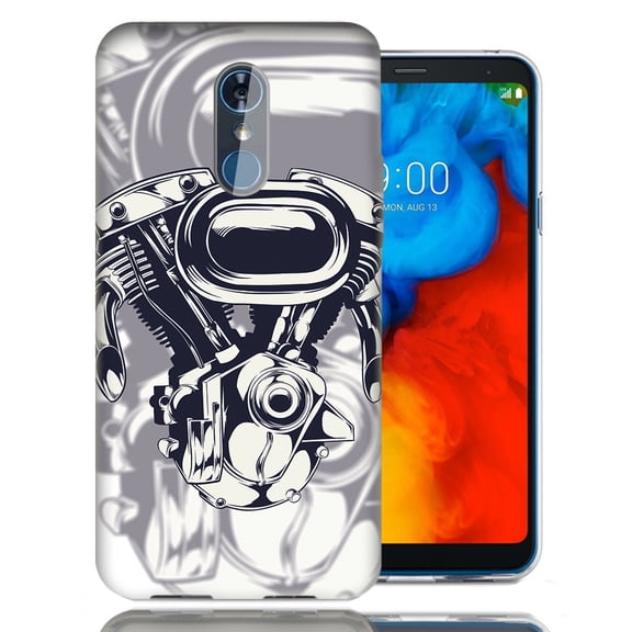 MUNDAZE For LG Stylo 4 V-Twin Motor Design TPU Gel Phone Case Cover