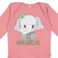 thumbnail image 4 of Inktastic Mimi Loves Me- Cute Elephant Boys or Girls Long Sleeve Baby Bodysuit, 4 of 5
