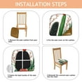 thumbnail image 4 of Cute Cactus Seat Covers for Dining Room Chairs Set Of 4,Stretch Printed Washable Chair Seat Cover with Elastic Ties and Button,Removable Waterproof Couch Cushion Covers, 4 of 6
