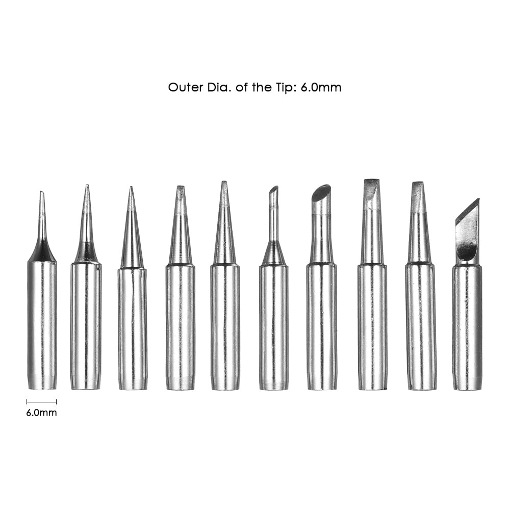 LHFSM 10Pcs/Lot 900M-T-IS Soldering Iron Tips 900M T Screwdriver Soldering Iron Tips Set for Hakko Welding Tip Specification : 10pcs 900M T is 