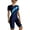 Style 1-Blue, variant on Women 1 Piece Short Sleeve Rash Guard Quick Dry UV Protection Swimsuits Half Zip Surfing Bathing Suits Athletic Summer Beach Wetsuit Knee High Sports Padded Swimwear