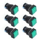 thumbnail image 3 of Interruptor de botón pulsador 25 piezas Interruptor de botón cuadrado Interruptores de bloqueo automático de 8 pines con luz para caja de distribución para equipos de automatización(Verde), 3 of 8