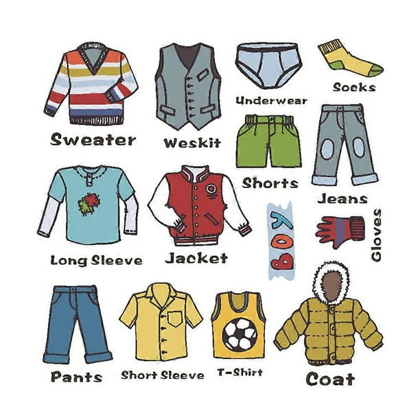 1 Sheet Wardrobe Clothes Classification Logo Costume Label Storage Box Stickers Chic Decals Reminder for Boys Apparel