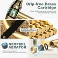thumbnail image 5 of Pot Filler Deck Mount Stove Faucet, WOWOW Brushed Gold Pot Filler Faucet, Folding Faucet with Stretchable Double Joint Swing Arms, Solid Brass Pot Filler, 5 of 7