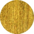 thumbnail image 1 of Ahgly Company Indoor Round Oriental Yellow Modern Area Rugs, 5' Round, 1 of 4