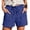 Blue, variant on AJGRHE Shorts for Women Casual Wide Leg High Waisted Summer Outfits Comfy Elastic Waist Beach Shorts with Pockets Hot Pink S