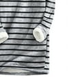 thumbnail image 4 of Womens Sherpa Thermal Fleece Lined Tops Long Sleeve Striped Sweatshirt Underwear Thick Warm Base Winter Sweater, 4 of 5