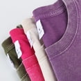 thumbnail image 3 of American Style Retro Heavyweight Solid Color Short Sleeved T-shirt Men Women Summer Street Trendy Washed Old Oversized Clothes, 3 of 4