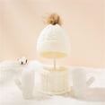thumbnail image 4 of hirigin Baby Hats Scarves Gloves Set Toddler Boys Girls Bobbles Cap Autumn Winter Warm Twist Knitted Hat Neckerchief Gloves Suit, 4 of 8