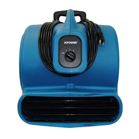 XPower P-830H 1 HP 3 Speed Air Mover with Telescopic Handle & Wheels
