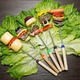 thumbnail image 2 of 8 Pack Marshmallow Roasting Sticks with 20 Bamboo Skewers Hot Dog Roasting Sticks Telescoping Smore Sticks Skewers with Wooden Handle for BBQ Hot Dog Fork, 2 of 8