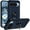 Blue, variant on TJS for Google Pixel 9 Pro XL (XL Version Only) Phone Case, Impact Resistant Metal Ring Magnetic Support Kickstand Drop Protector Cover (Blue)