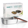 thumbnail image 1 of SOHIDA Contenedor interior de acero inoxidable de 1,5 L con tapa - Compartimento único extraíble apto para lavavajillas Compatible con lonchera eléctrica de 1,5 L Fácil de limpiar, 1 of 1