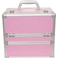 thumbnail image 3 of HIKER Makeup Rolling Case HK6501 2 in 1 Hair Stylist Organizer, 3 Slide and 1 Removable Tray, 4 Wheel Spinner, Locking with Mirror, Pink Krystal, 3 of 6