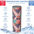 thumbnail image 5 of Pioneer Flower Floral Print Pattern 20oz Skinny Tumbler with Straw & Lid, Double Wall Vacuum Insulated Cup, Leak-Proof, Cup Holder Friendly, Hot 6H Cold 12H, 5 of 6