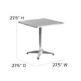 thumbnail image 6 of Flash Furniture Mellie 27.5'' Square Aluminum Indoor-Outdoor Table with Base, 6 of 6