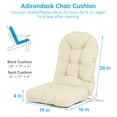 thumbnail image 4 of Millsilo Outdoor Rocking Chair Cushion 44" x 19" x 4", Summer Patio High Back Rocker Cushion, Water-Resistant, UV Fade-Resistant, Non-Slip Bottom, Beige, 4 of 8