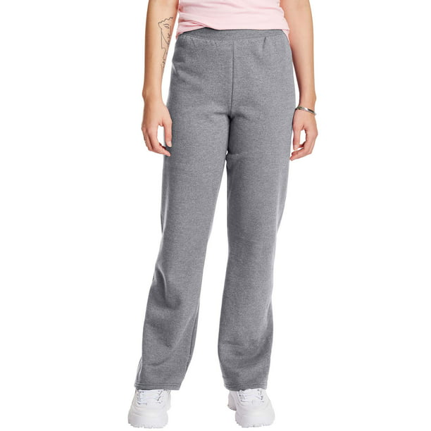 Hanes Women’s EcoSmart Open Bottom Leg Sweatpants - Walmart.com