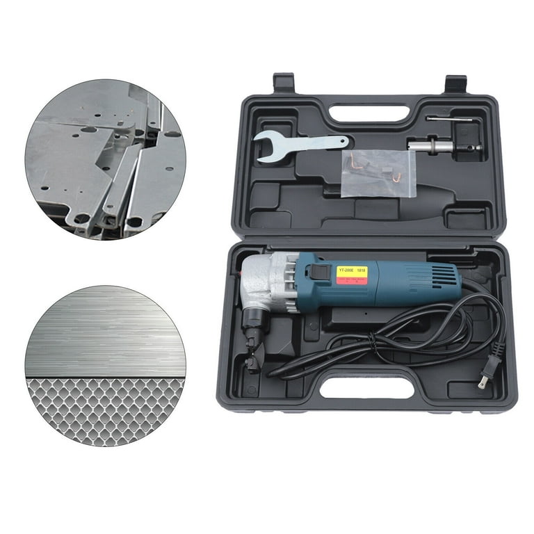Double Head Electric Sheet Metal Cutter Nibbler Cutting Saw Power Drill  Hand Tool Electric Metal Cutter Sheet Metal Cutting Machine With Double  Cutter