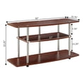 thumbnail image 4 of Convenience Concepts Designs2Go 3 Tier Wide TV Stand in Cherry Wood Finish, 4 of 6
