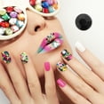 thumbnail image 2 of Unique Bargains 1 Set Colorful Flat Bottom Style Rhinestone Nail Supplies Black, 2 of 7