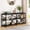 Black, variant on Finmind 70.9 Inch Extra Long Entryway Console Table, 3-Tier Modern Sofa Table Behind Couch Table with Storage Shelves for Hallway Entryway Living Room, Industrial 3 Shelf Bookshelf(Black)