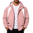 thumbnail image 2 of LVHAOGJOB Mens Hoodie Jackets Lightweight with Zipper Rain Jackets with Pockets Big and Tall Coats for Men Athletic, 2 of 9