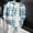 Blue, variant on Long Sleeve Shirts for Men Mens Shirts Men's Autumn And Winter Color Plaid Single-Breasted Warm Thick Long-Sleeved Shirt Jacket Mens T-Shirts Shirts for Men Polyester Blue Xxl