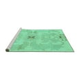 thumbnail image 2 of Ahgly Company Machine Washable Indoor Rectangle Abstract Turquoise Blue Modern Area Rugs, 5' x 8', 2 of 4