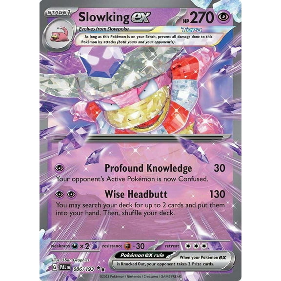 Pokemon Paldea Evolved Double Rare Slowking ex #86