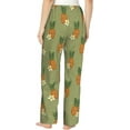 thumbnail image 4 of PISONIC Pineapples Printed Women's Pajama Pants, Comfy Pajama Bottoms With Pockets&Drawstring, 4 of 7