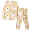 thumbnail image 2 of LILIYA Toddler Pajamas Boys Glow in The Dark Skeleton Candy Pjs Dinosaur Sleepwear Kids Halloween Top with Elastic Waist Trousers 2026, 2 of 3