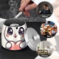 thumbnail image 6 of Rabbits Hearts Milk Tea Ashtray with Lid Smell Proof Cigarette Ashtray Stainless Steel Smokeless Ash Holder for Indoor Outdoor, 6 of 7