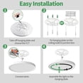 thumbnail image 2 of 20 Inch Large LED Flush Mount Ceiling Light, 40W,4350LM, 3000K/4000K/6000K CCT Selectable,White Round Flat Panel Light Low Profile Ceiling Light Fitu, 2 of 7