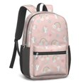 thumbnail image 2 of Unicorn and Star Pink Pattern 17" School Backpacks for Teens,Waterproof Oxford Fabric,S-Shape Padded Straps for School,Travel,Hiking,Camping, 2 of 6