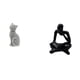 thumbnail image 1 of Figura De Gato Pensador De Resina, Escultura Abstracta De Animal, Adorno Decorativo Para Sala De Estar, Dormitorio, Oficina, Mesa, Estantería, Entrada, 1 of 8