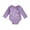 Purple, variant on Aojekbee Baby Girls Romper, Long Sleeve Crew Neck Letters Heart Print Bodysuit Clothes for Casual Daily
