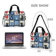thumbnail image 3 of FORMRS 16" Laptop Bag Carrying Sleeve Case with Handle Travel Shoulder Briefcase, Black Cats and Hearts, 3 of 8