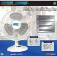 thumbnail image 2 of Seasons Comfort 12-In. Oscillating Table Fan, FTT12, White, FTT12, 2 of 2