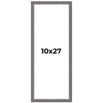 10x27 Frame Blue Kingsley Pewter Solid Wood Picture Frame Width 0.75 Inches |Interior Depth 0.5