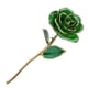 thumbnail image 4 of Forever Green Rose - Flor artificial real de 24 quilates con hojas y base para decoración artesanal, 4 of 12