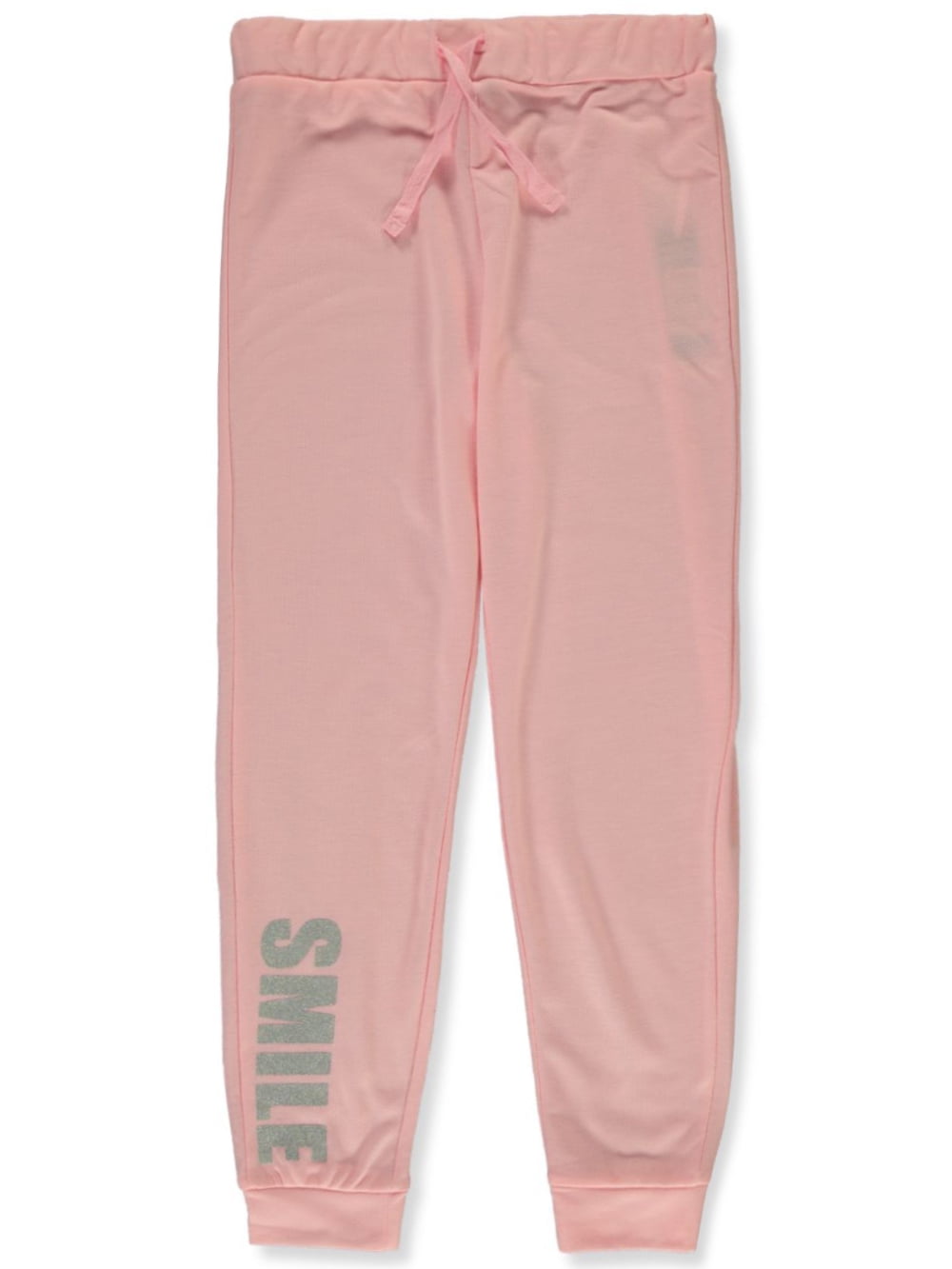 Kidtopia Girls' Glitter Joggers rose, 4 5 (Little Girls)