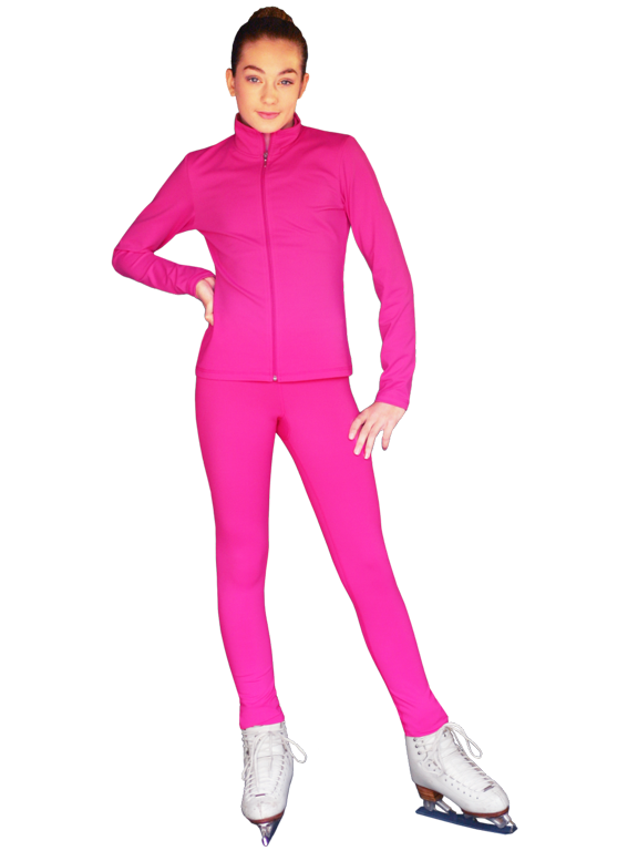 PS711 Solid Color Skinny Yoga Off Ice Elite Figure Skating Pants w/ Front Pocket