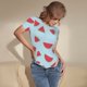 thumbnail image 3 of Balery Watermelon Body de cuello redondo de manga corta para mujer Tops de manga corta Tops básicos-Small, 3 of 7