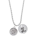 thumbnail image 1 of Delight Jewelry Silvertone XOXO - Round Seal Silvertone Script Initial Disc - Z - Charm Necklace, 20"+3", 1 of 4